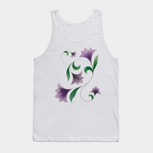 purple flower Tank Top